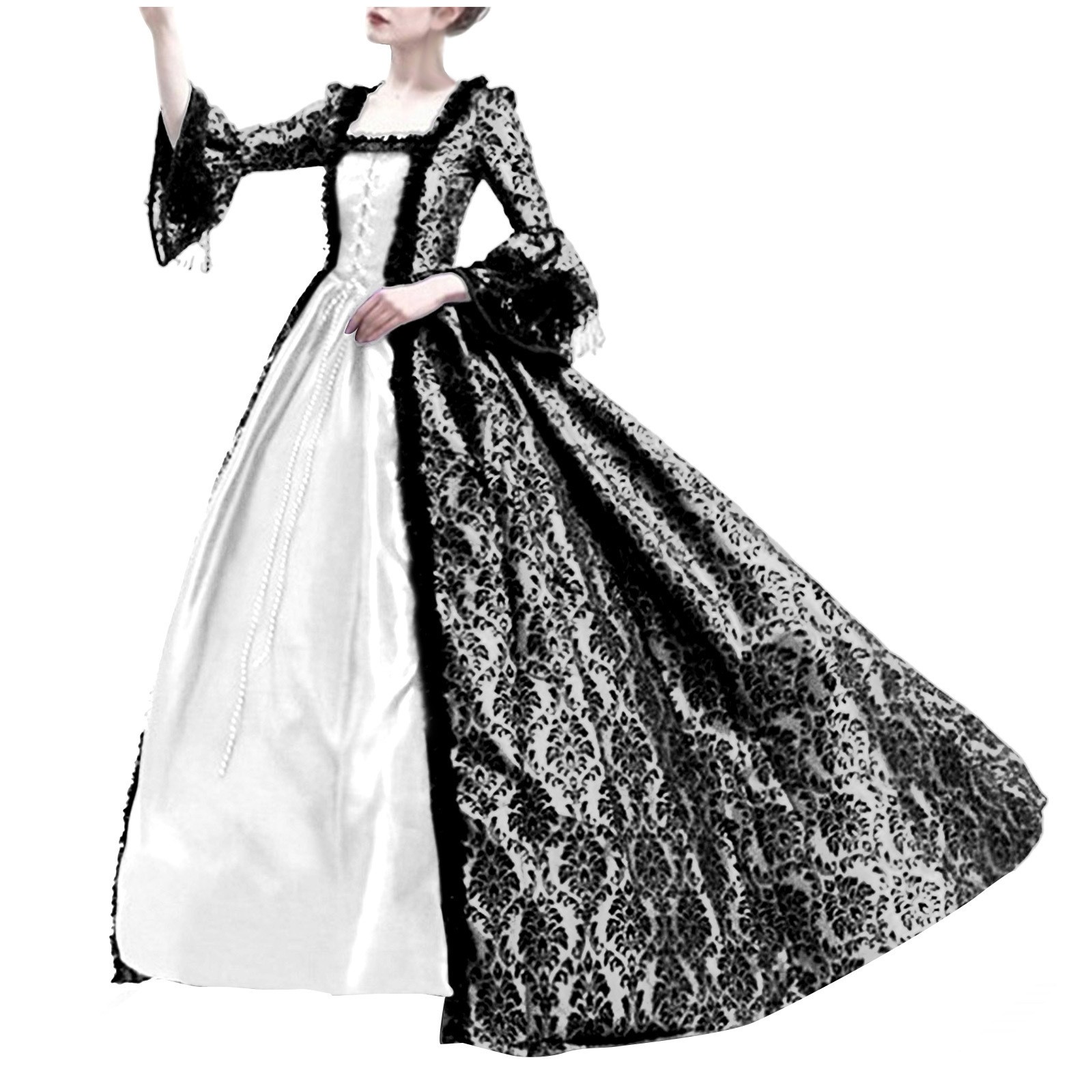 ชุดคอสเพลย์ฮาโลวีนสำหรับผู้หญิ - Medieval Renaissance Dress Women บทวิจารณ์และราคา