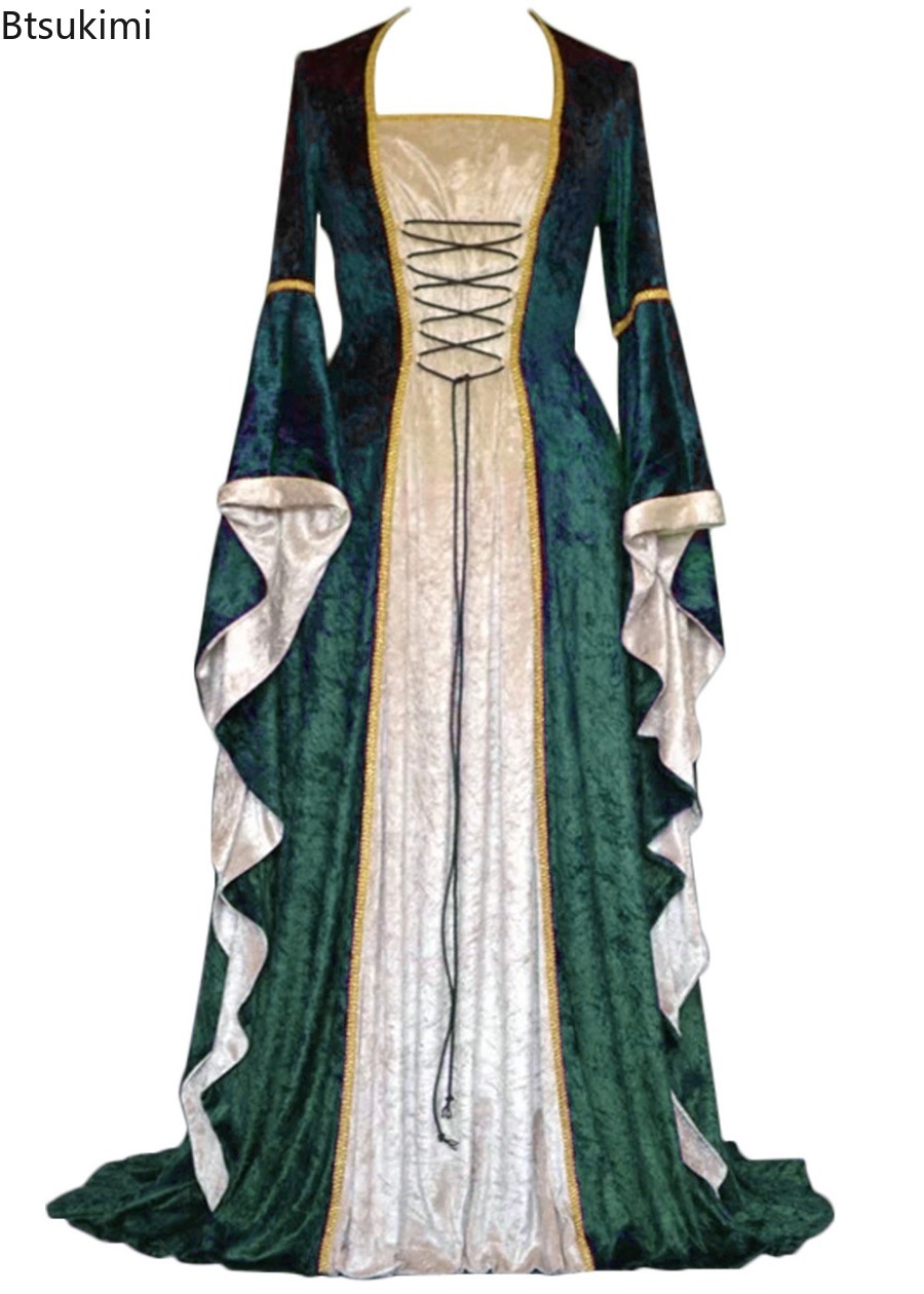 ชุดเดรสสไตล์เรโทรยุคกลางสำหรับ - Medieval Renaissance Dress Women บทวิจารณ์และราคา
