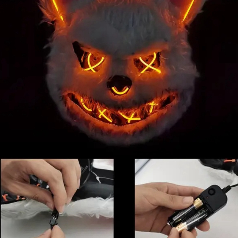 หน้ากากกระต่ายหน้ากาก LED หมีก - Led Purge Mask Halloween บทวิจารณ์และราคา